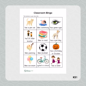 My New Class Bingo