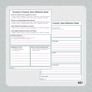Provision in Practice: Team Reflection Sheet