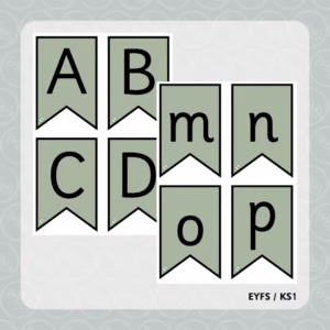 Letter Bunting - Sage Green