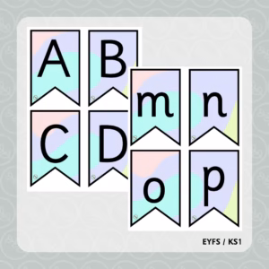 Letter Bunting - Pastel Swirl