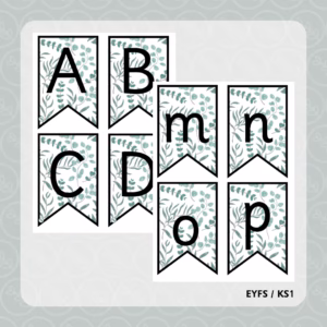 Letter Bunting - Botanical Leaves