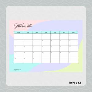 2026-2027 Monthly Calendar - Pastel Swirl