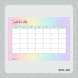 2026-2027 Monthly Calendar - Pastel Ombre