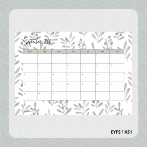 2026-2027 Monthly Calendar - Botanical Leaves