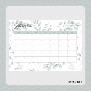 2026-2027 Monthly Calendar - Eucalyptus