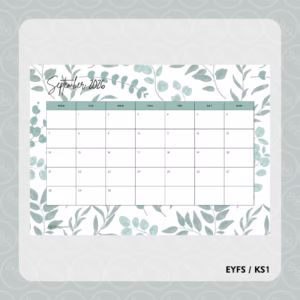 2026-2027 Monthly Calendar - Botanical
