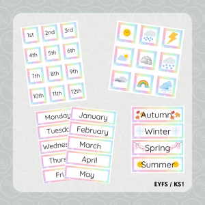 Bar Calendar - Pastel Rainbow