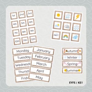 Bar Calendar - Natural Hessian