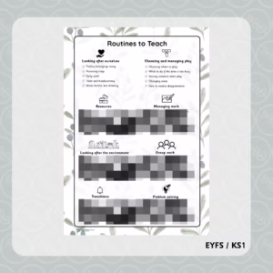 Routines to Teach in Continuous Provision Checklist