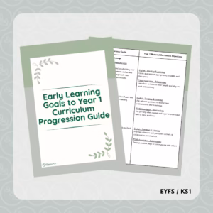 Early Learning Goals to Year 1 Curriculum Progression Guide