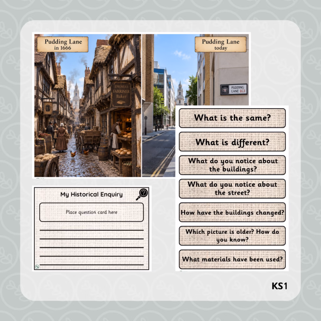 The Great Fire of London Pudding Lane Comparison