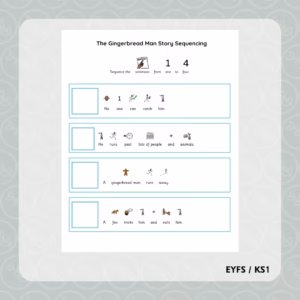 The Gingerbread Man Story Sequencing Sentence Strips