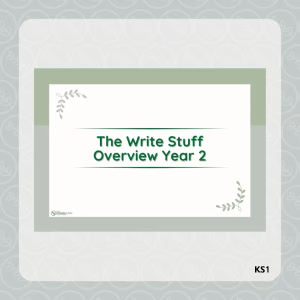The Write Stuff Overview - Year 2
