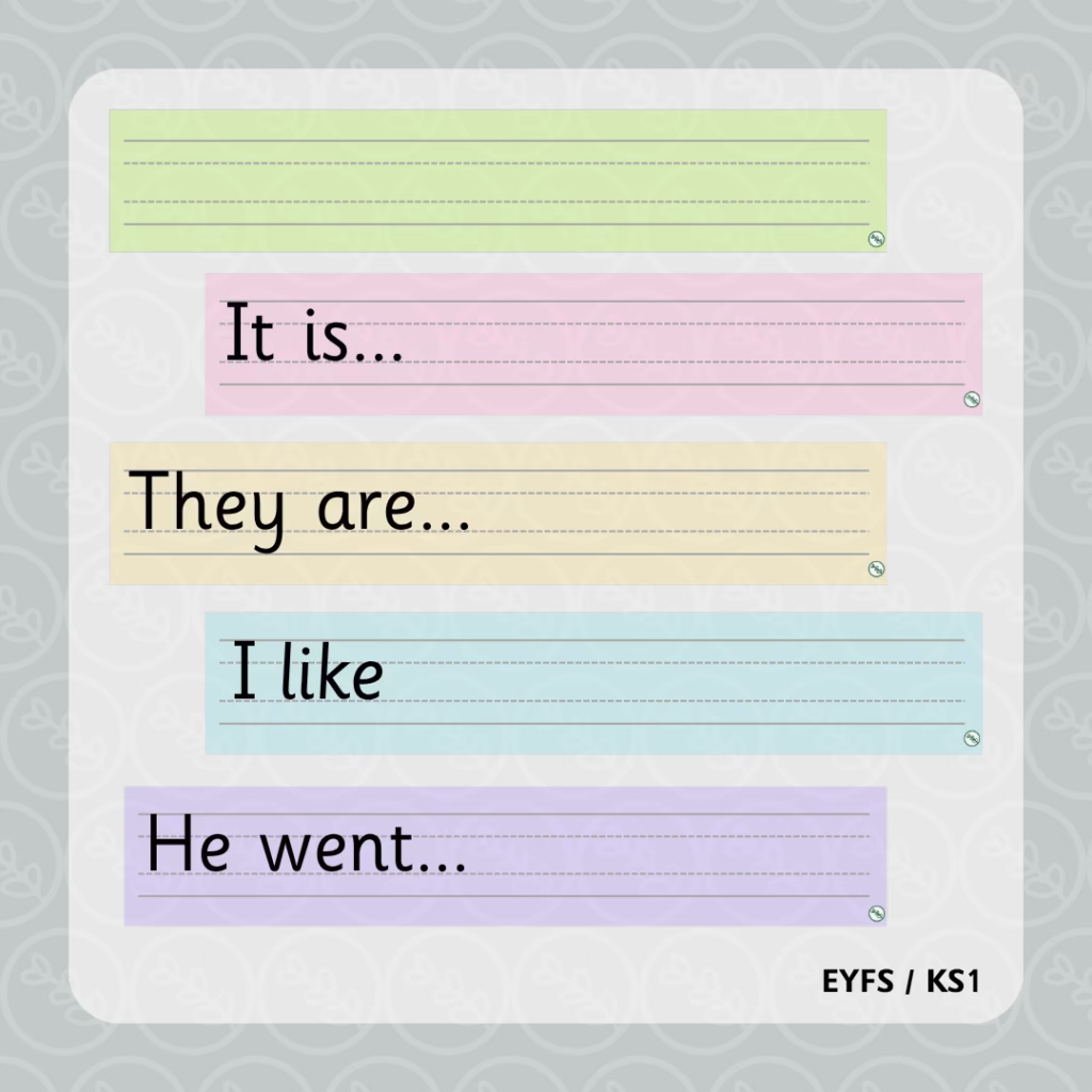 Handwriting Sentence Strips