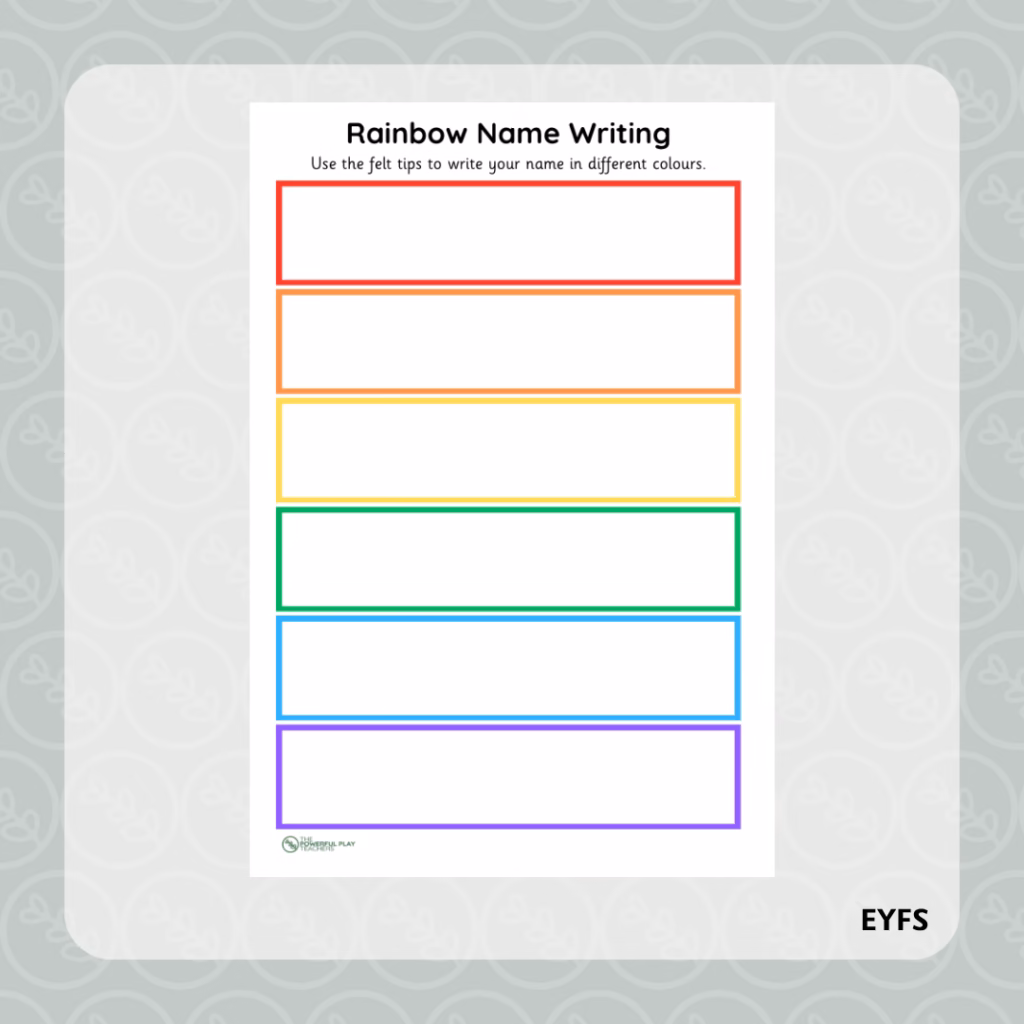 Rainbow Name Writing