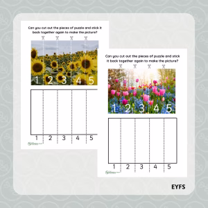 Spring Number Strip Puzzles