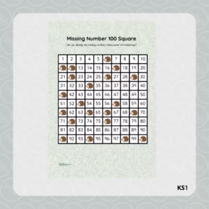 Hedgehog Missing Number 100 Square
