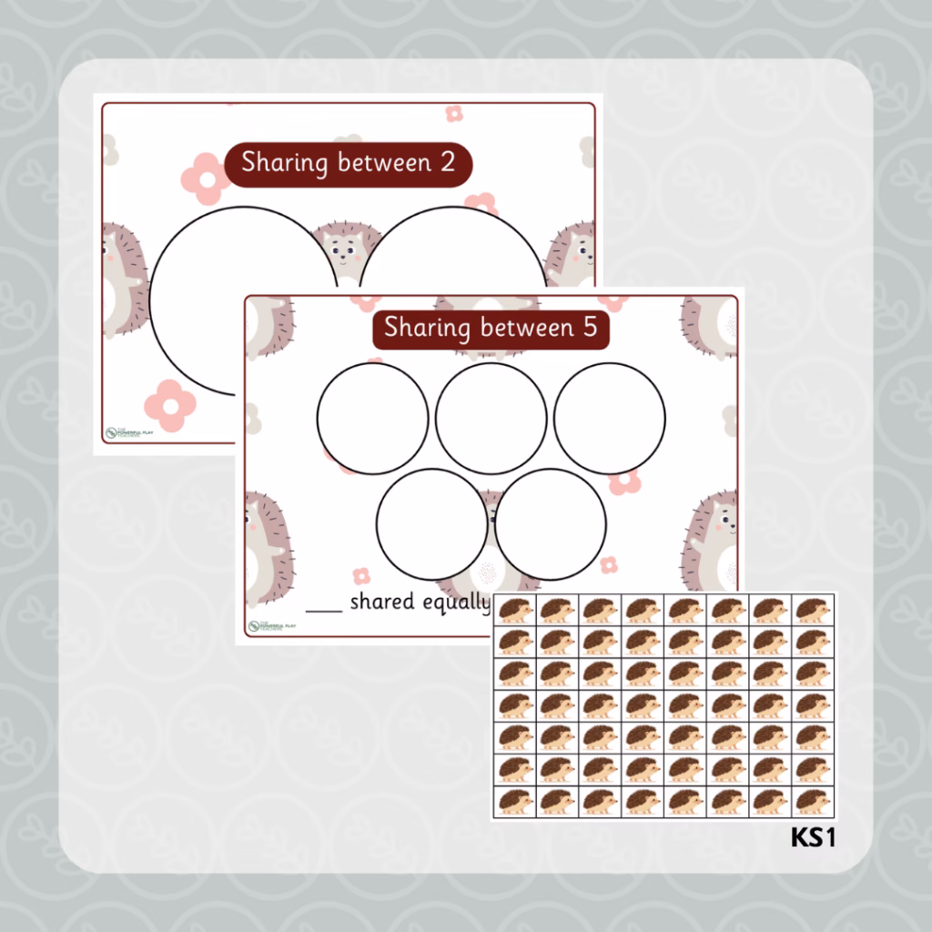 Hedgehog Themed Sharing Between 2, 5 and 10 Mats