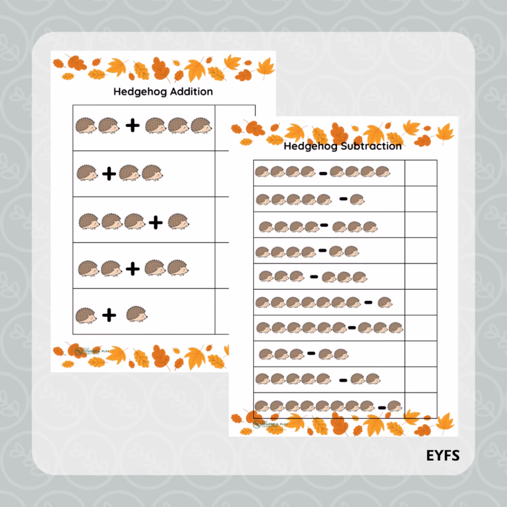 Hedgehog Themed Addition & Subtraction