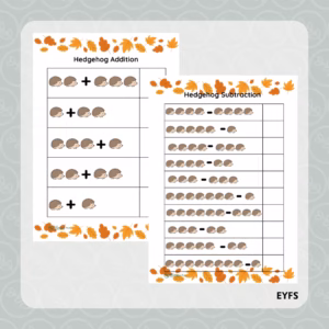 Hedgehog Themed Addition & Subtraction