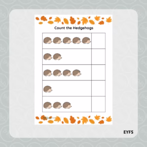 Count the Hedgehogs (1-5, 1-10)