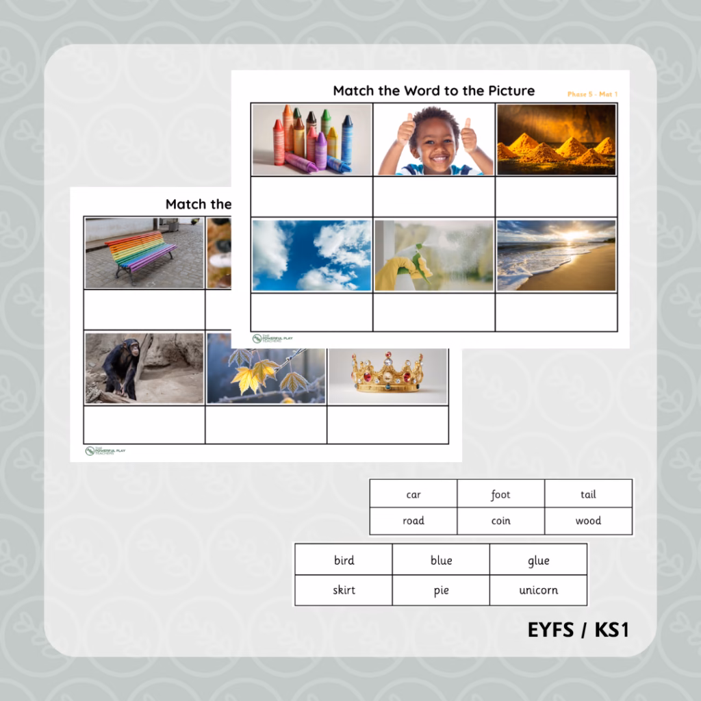 Match the Word to the Picture Phonics Mats