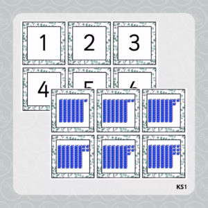 1-100 Botanical Base Ten Matching Cards