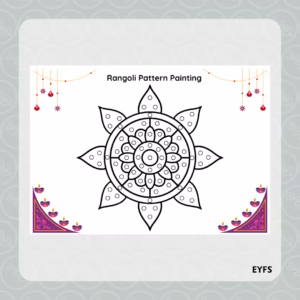 Rangoli Pattern Cotton Bud Painting