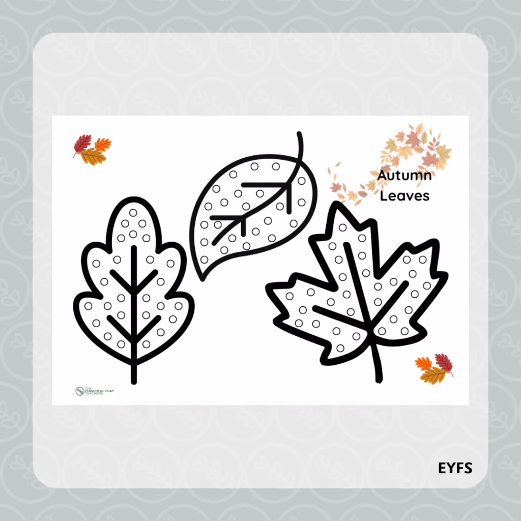 Autumn Leaf Cotton Bud Painting