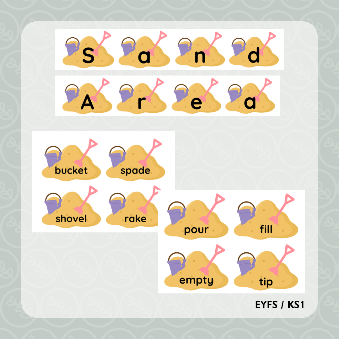 Sand Area Key Vocabulary