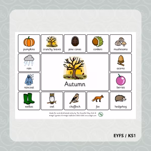 Autumn Key Word Resource Mat